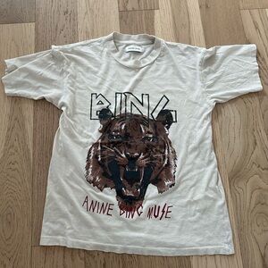 ANINE BING Tiger Graphic Tee in Stone